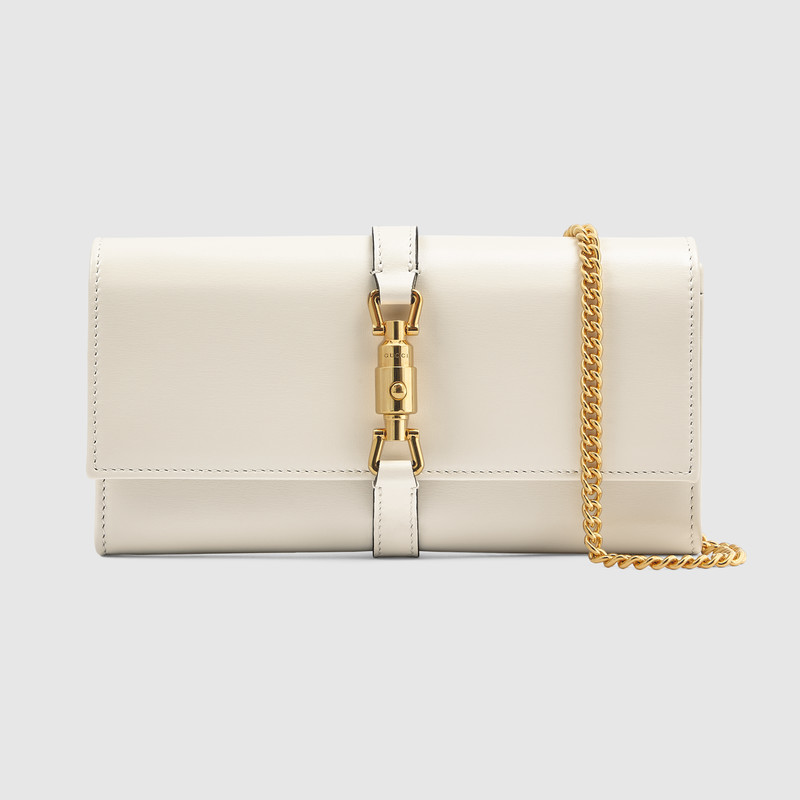 Gucci Jackie 1961 Chain Wallet 652681 White